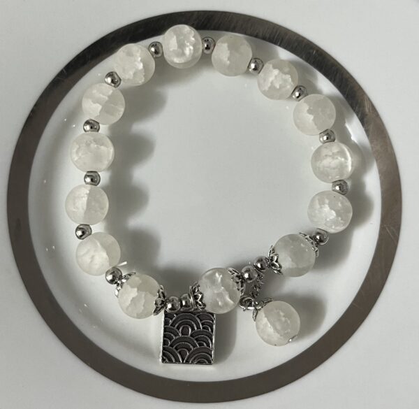 whitemarbel beaded bracelet